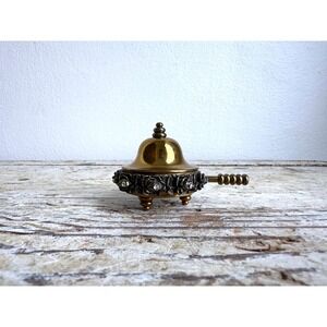 Vintage Gold Tone Saccharin Pill Box or Salt Cellar – Rhinestone Trinket Box